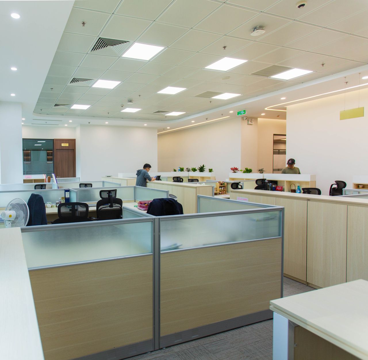 services-02 Spacious modern open office with workstations and natural lighting, optimal for productivity.
